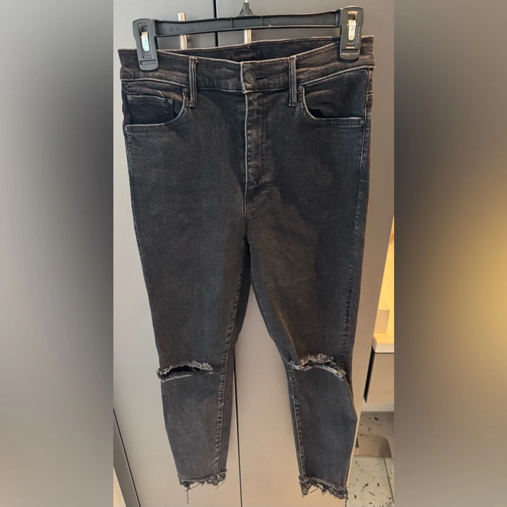 MOTHER Black Lace Detail Jeans - Picture 10 of 13